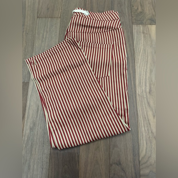 NWOT Med. Striped Red and White Women's Wide Leg Pants - Picture 6 of 11